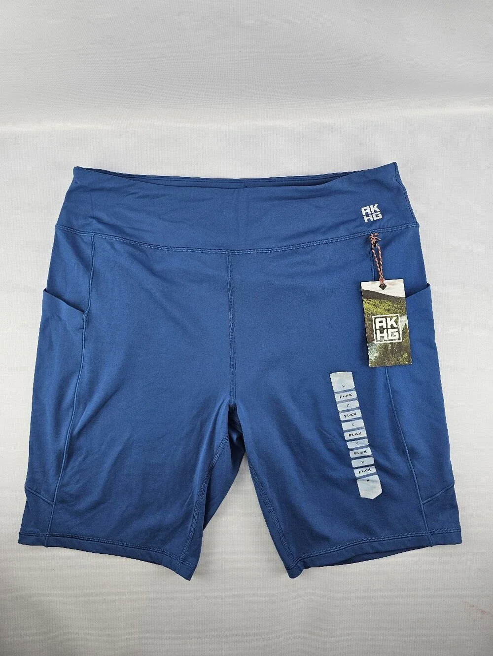 Duluth Trading Co AKHG Women's Blue Trail Tech Shorts with Pockets Size XL